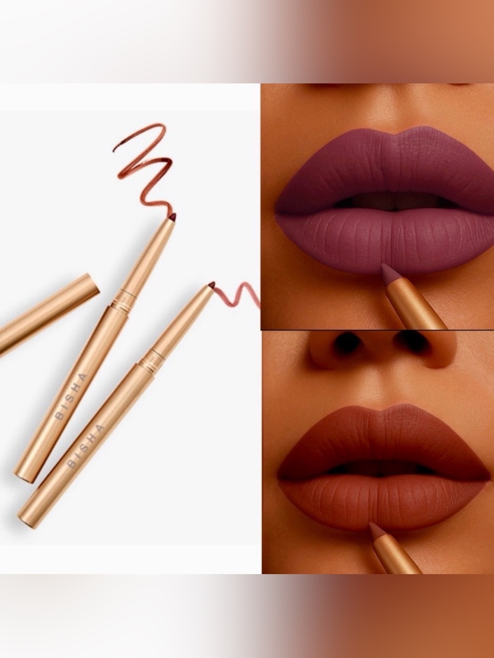 BISHA | Essential Lip Liner duo in San Tropez & St. Barth’s 🫦
